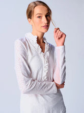 Load image into Gallery viewer, Eyelet Ruffle V Neck Top -UPF 50+
