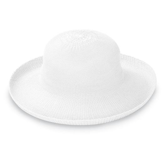 Wallaroo Woven Sun Protection Hat with Houston Croquet logo White Tie