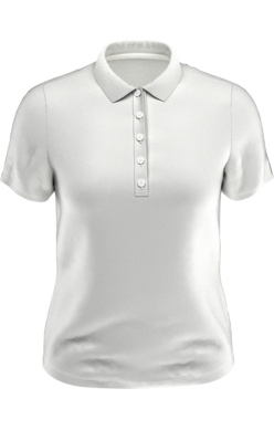 Croquet Clothes White Ladies short sleeve polo WhiteTieCroquet.com