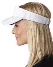 Load image into Gallery viewer, Cotton Twill Visor with Houston Croquet Association logo

