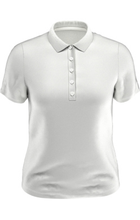Load image into Gallery viewer, Women&#39;s Short Sleeve Tek Polo with Peachtree Hills Croquet logo
