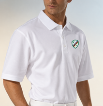Load image into Gallery viewer, Green Grass Men's Classic Cotton Polo with the New York Croquet Club logo
