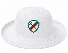 Load image into Gallery viewer, Wallaroo Woven  Sun Protection Hat with the New York Croquet Logo
