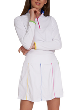 Load image into Gallery viewer, Color  block Piping 16&quot; Skort
