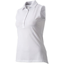 Load image into Gallery viewer, Women&#39;s  Sleeveless Tek Polo with the Burlingame Croquet Club Logo
