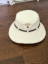 Load image into Gallery viewer, Linen Hat - only 1 left -Chocolate trim
