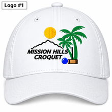 Load image into Gallery viewer, Wind Resistant Sun Protection Hat SPF 50 with the Mission Hills Croquet logo

