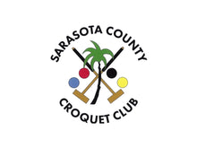 Load image into Gallery viewer, Ponytail Bucket Hat with Sarasota County Croquet logo
