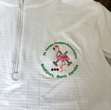 Load image into Gallery viewer, Women's Short Sleeve Tech Polo with the St James Croquet Association logo
