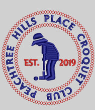 Load image into Gallery viewer, Green Grass Men&#39;s Warm Up Jacket with Peachtree Hills Croquet logo
