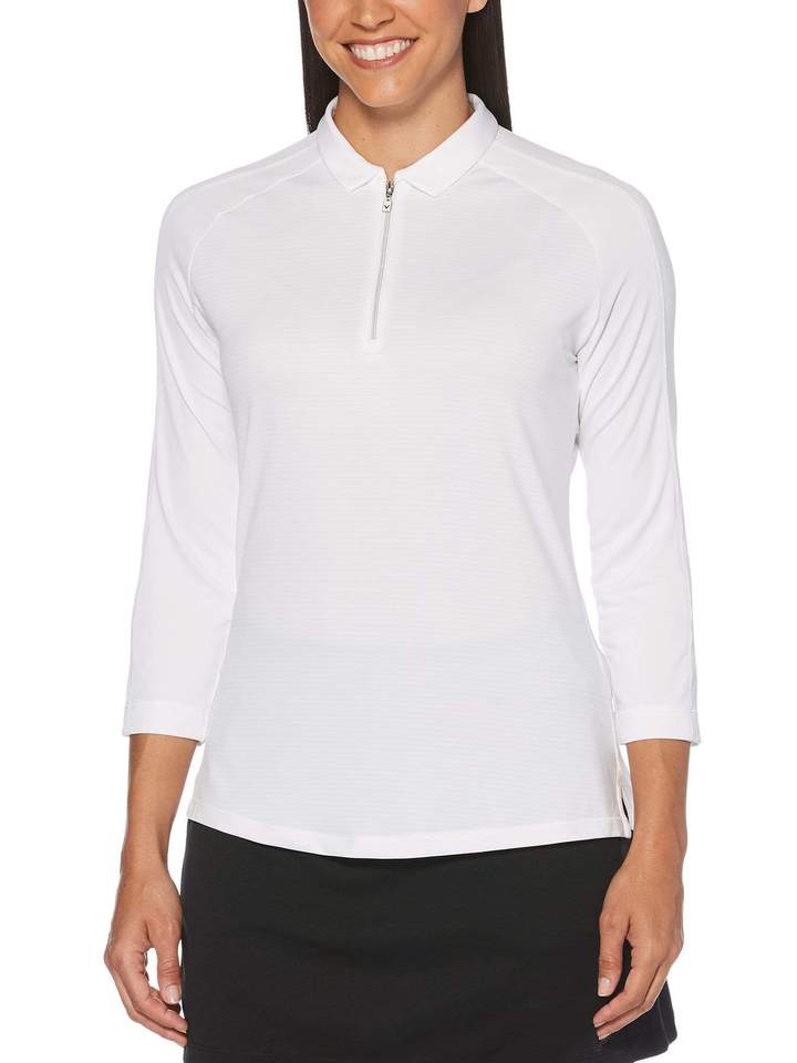 Callaway Women's 3/4 Sleeve Solar Shirt with Houston Croquet logo